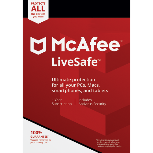 McAfee LiveSafe - 1-Year / Unlimited Devices - Global