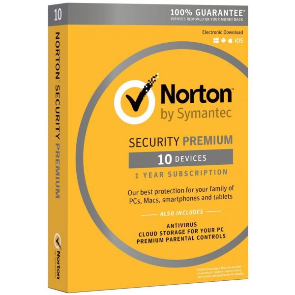 Norton Security Premium with Backup - 1-Year / 10-Device