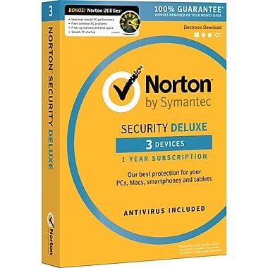 Norton Security Deluxe - 1-Year / 3-Device - North America